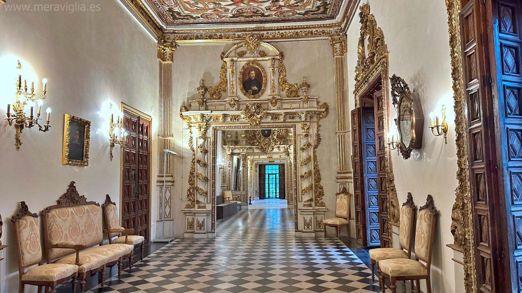 Galeria Dorada del Palau Ducal de Gandia.